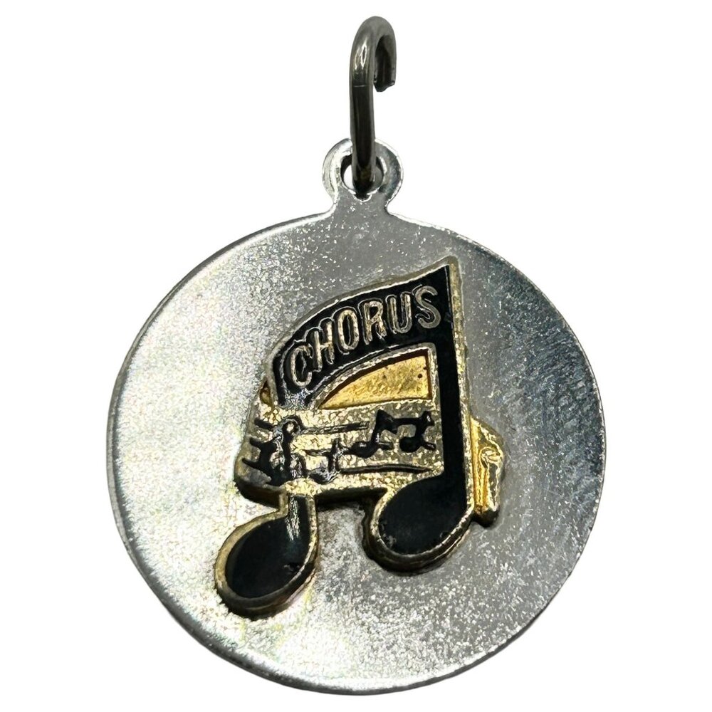 925 Sterling Silver CHORUS Small Round Charm/Pendant